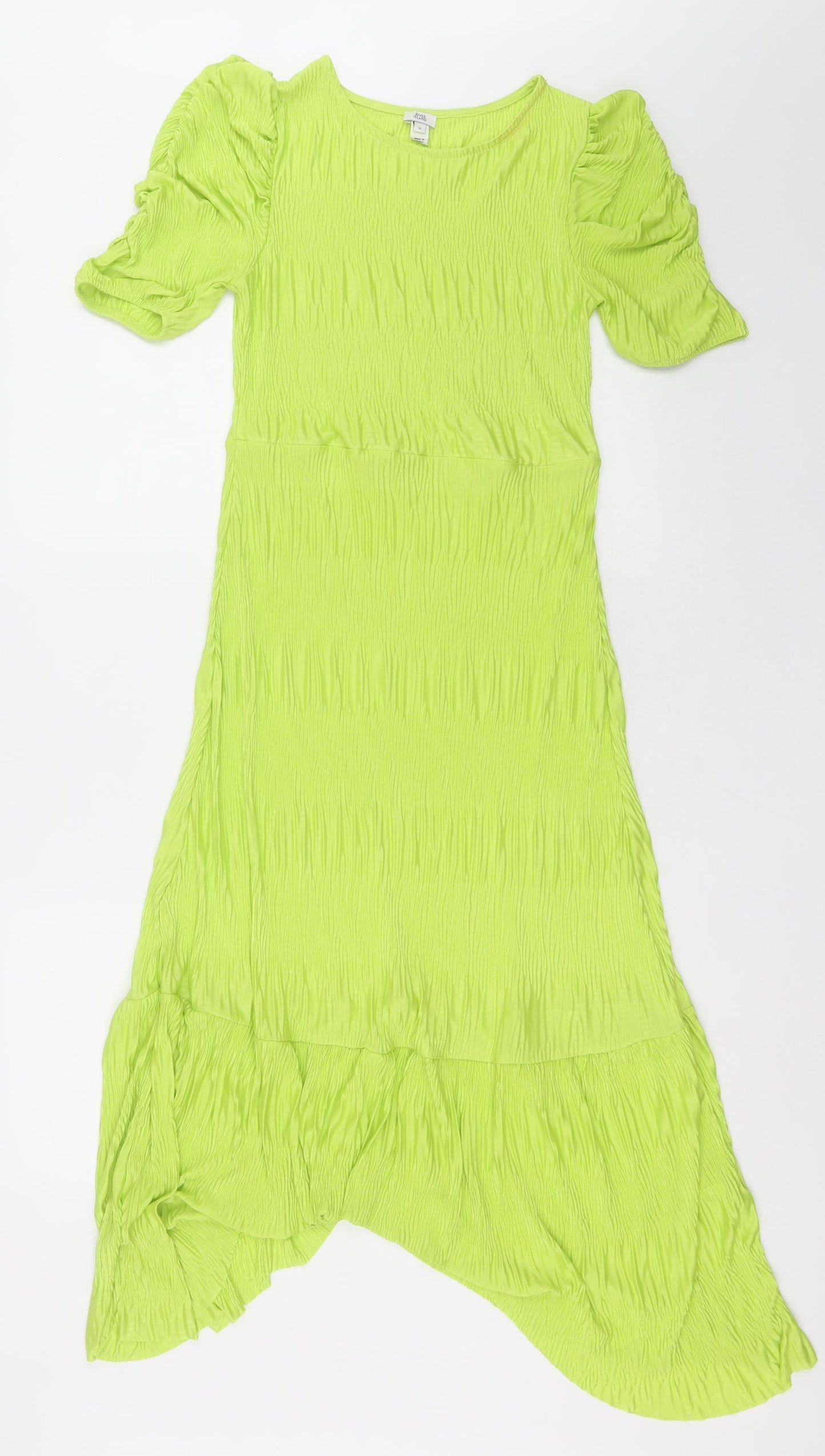 River Island Womens Green  Polyester A-Line  Size 8  Crew Neck Pullover