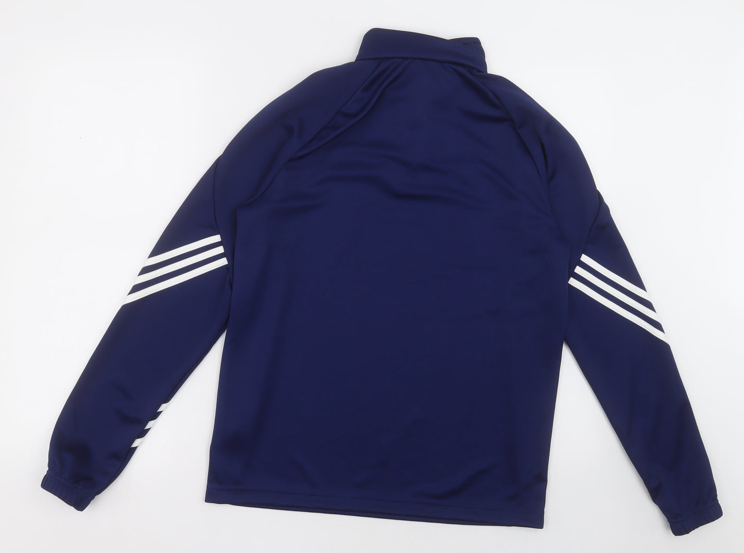 adidas Boys Blue Striped Polyester Pullover Sweatshirt Size 14-15 Years  Zip