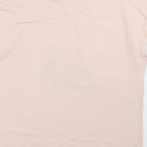 F&F Womens Pink  Cotton Basic T-Shirt Size 14 Crew Neck - focus on the good