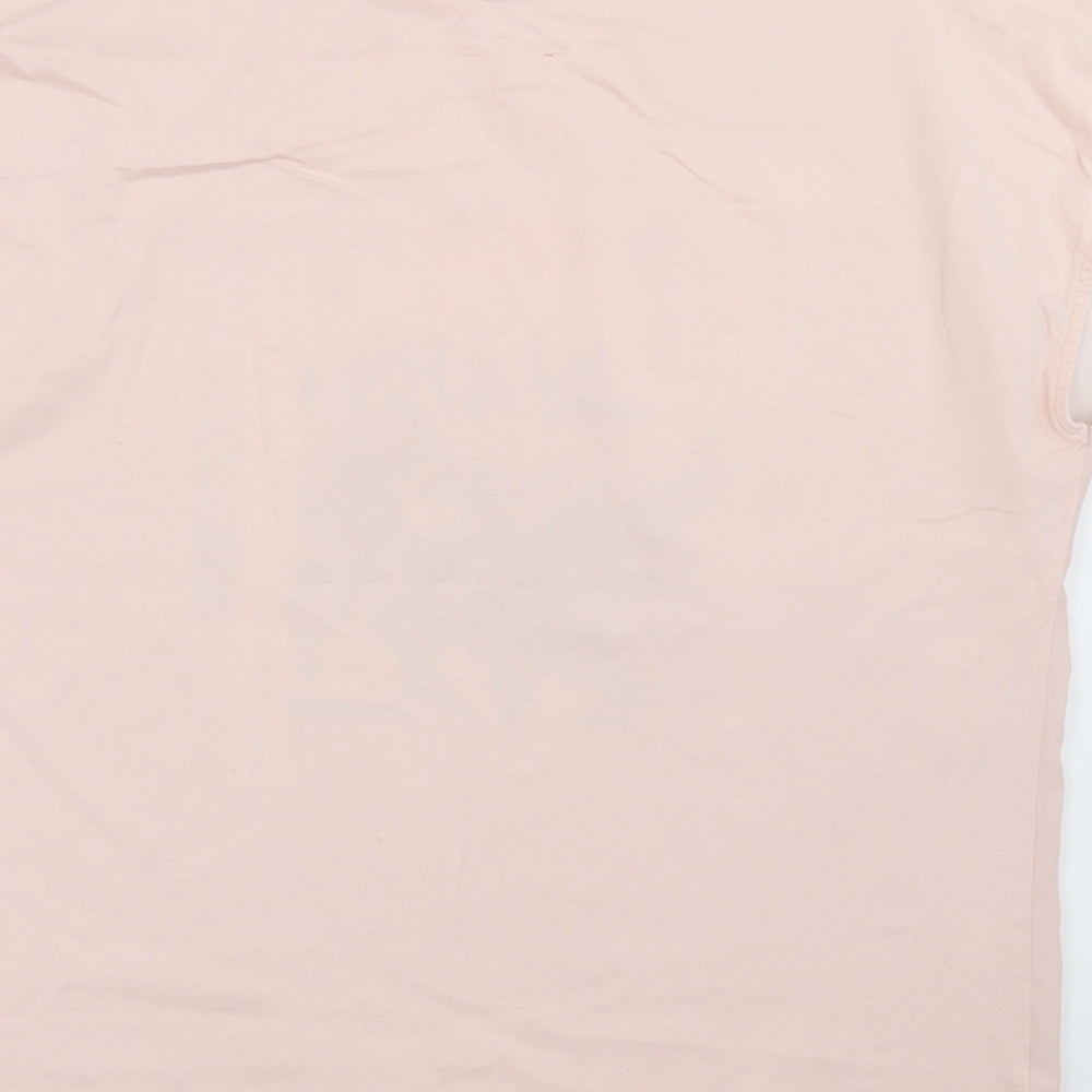 F&F Womens Pink  Cotton Basic T-Shirt Size 14 Crew Neck - focus on the good