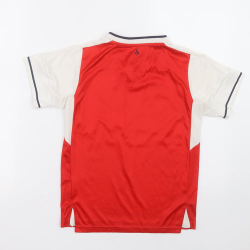 PUMA Boys Red  Polyester Pullover T-Shirt Size 9-10 Years Crew Neck Pullover - Arsenal FC