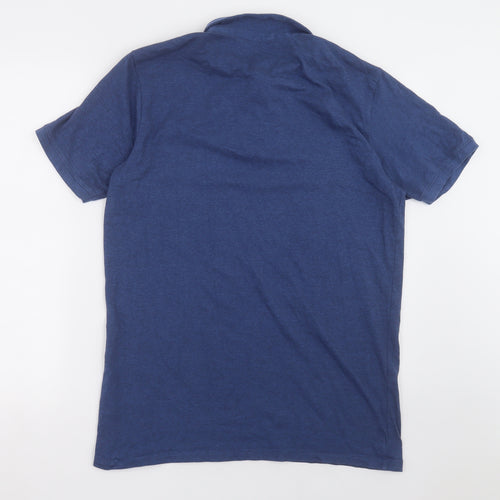 Dunnes Stores Mens Blue  Cotton  T-Shirt Size L Collared
