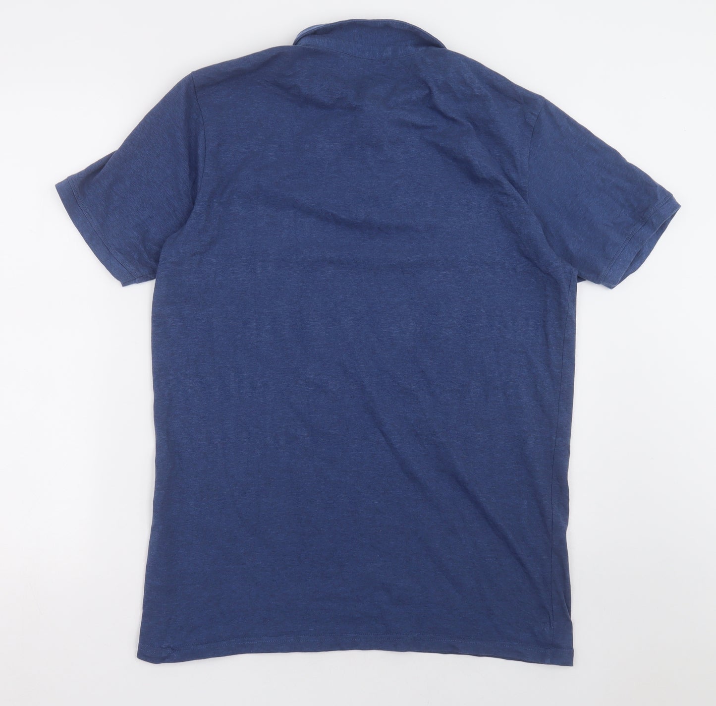 Dunnes Stores Mens Blue  Cotton  T-Shirt Size L Collared