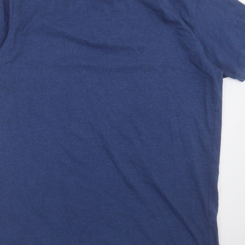 Dunnes Stores Mens Blue  Cotton  T-Shirt Size L Collared