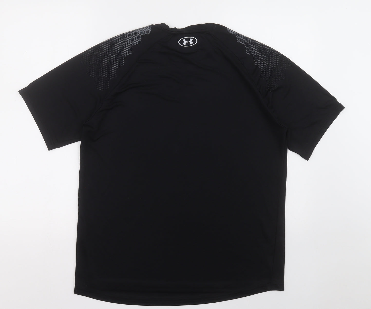 Under armour Mens Black  Polyester Basic T-Shirt Size L Crew Neck Pullover