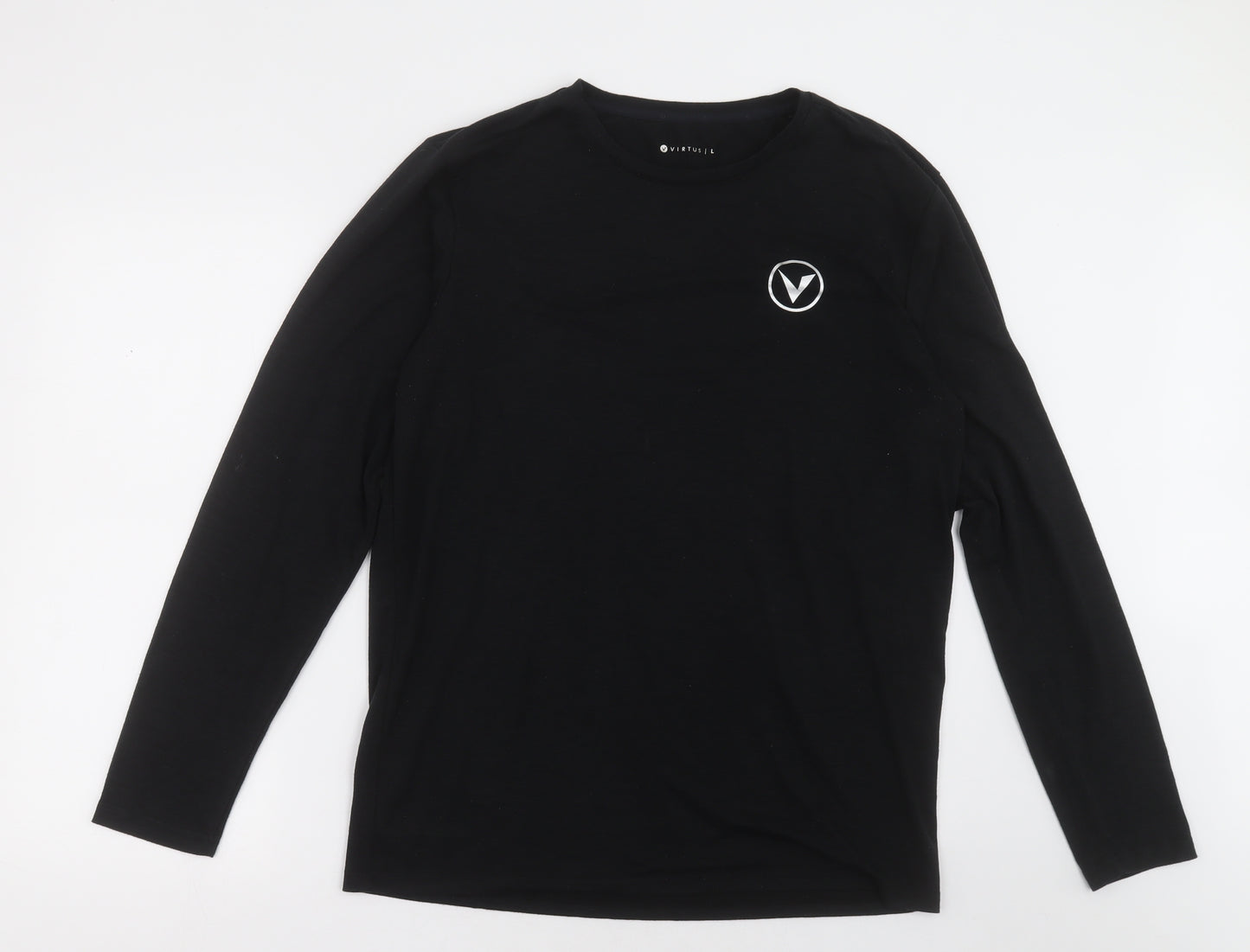 virtus Mens Black  Polyester Pullover Sweatshirt Size L