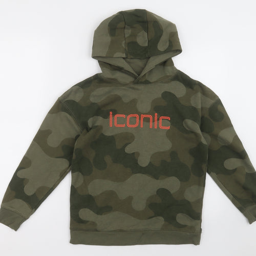 Primark Boys Green Camouflage Cotton Pullover Hoodie Size 10-11 Years  Pullover - Iconic