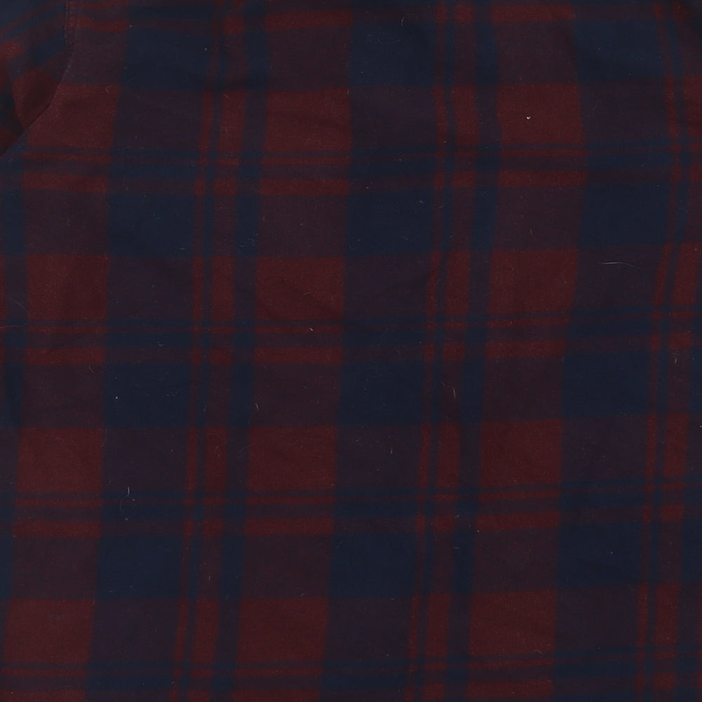 JACK & JONES Mens Red Check Cotton  Button-Up Size M Collared Button