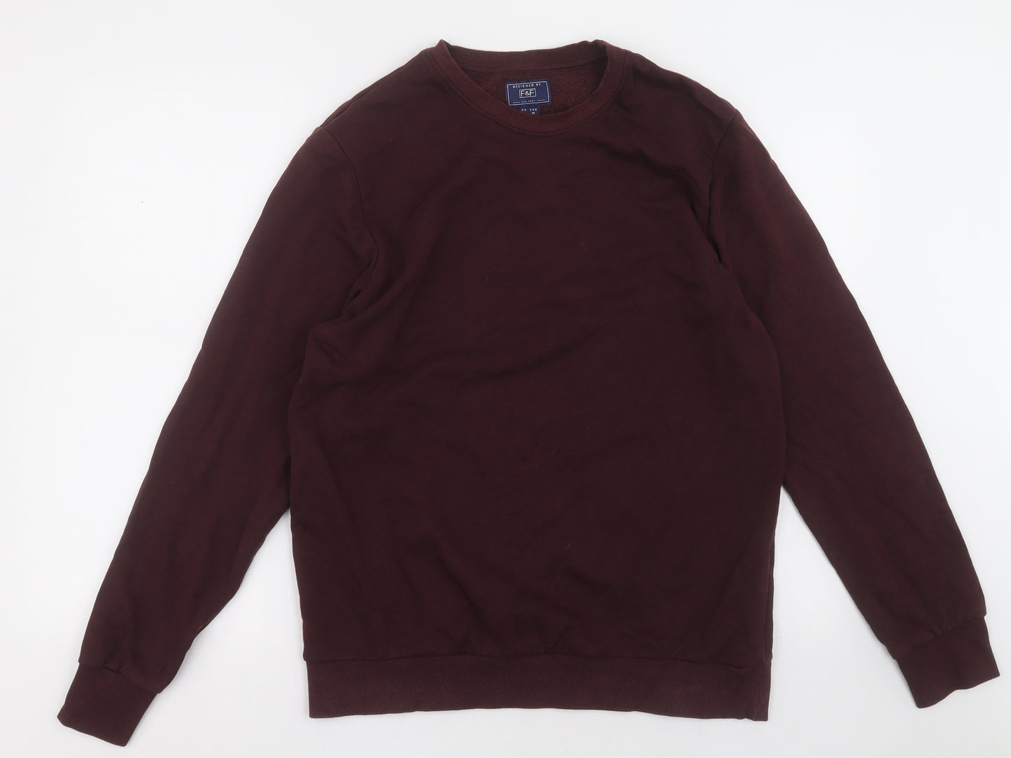 F&F Mens Purple  Cotton Pullover Sweatshirt Size M