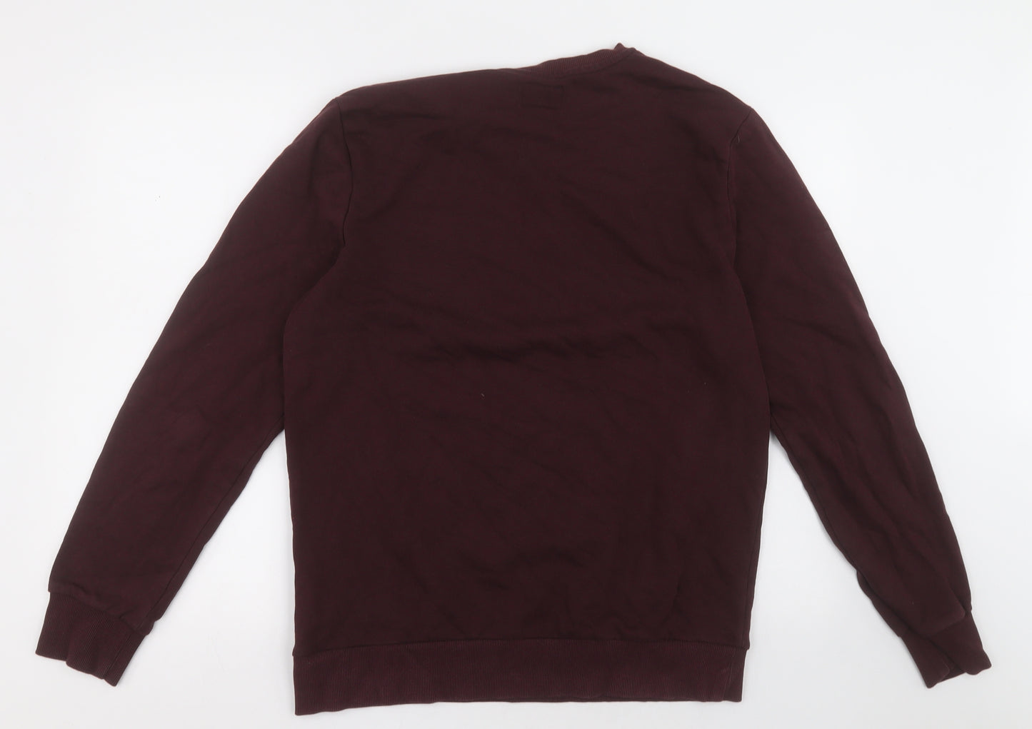 F&F Mens Purple  Cotton Pullover Sweatshirt Size M