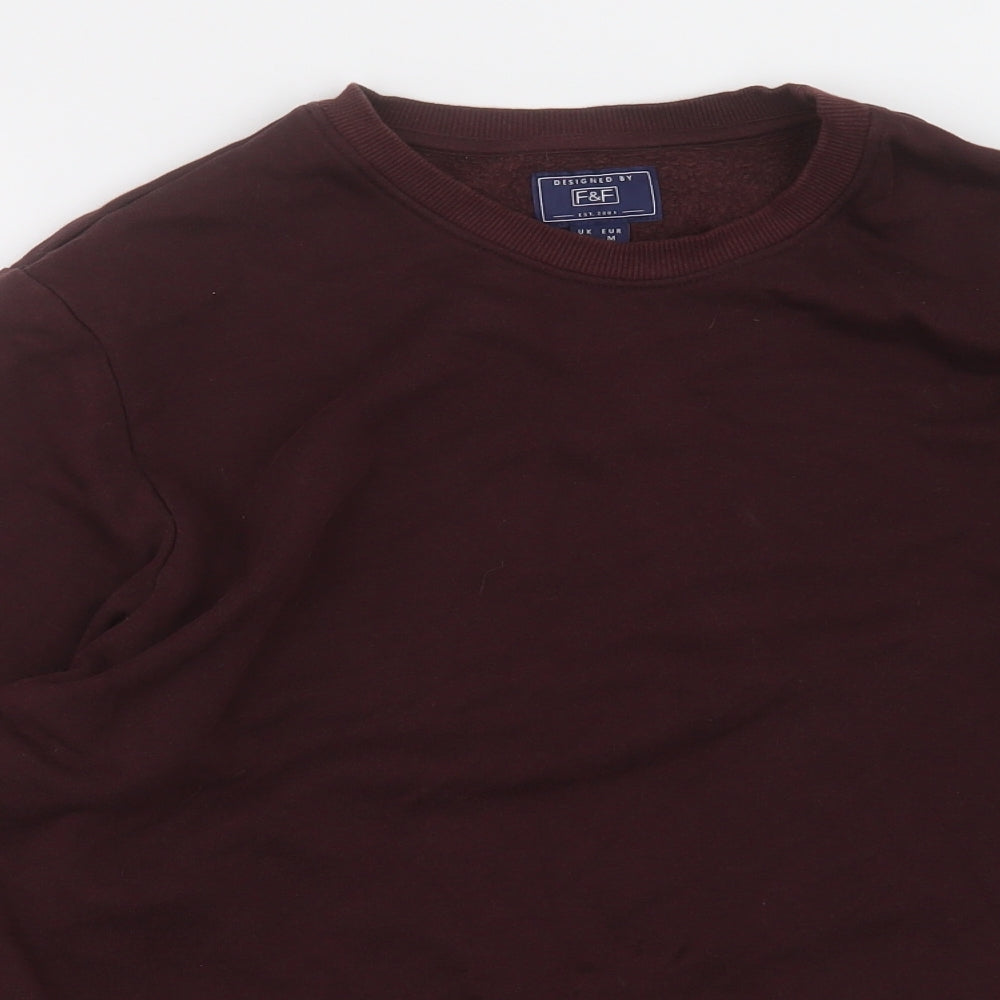 F&F Mens Purple  Cotton Pullover Sweatshirt Size M
