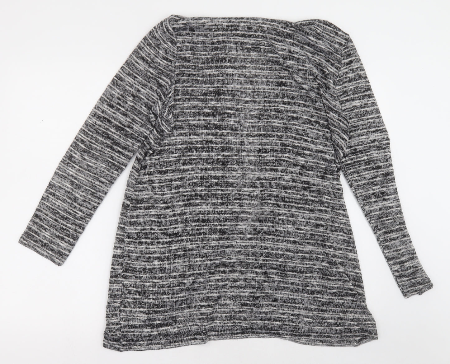 Matalan Womens Grey V-Neck  Polyester Cardigan Jumper Size 16