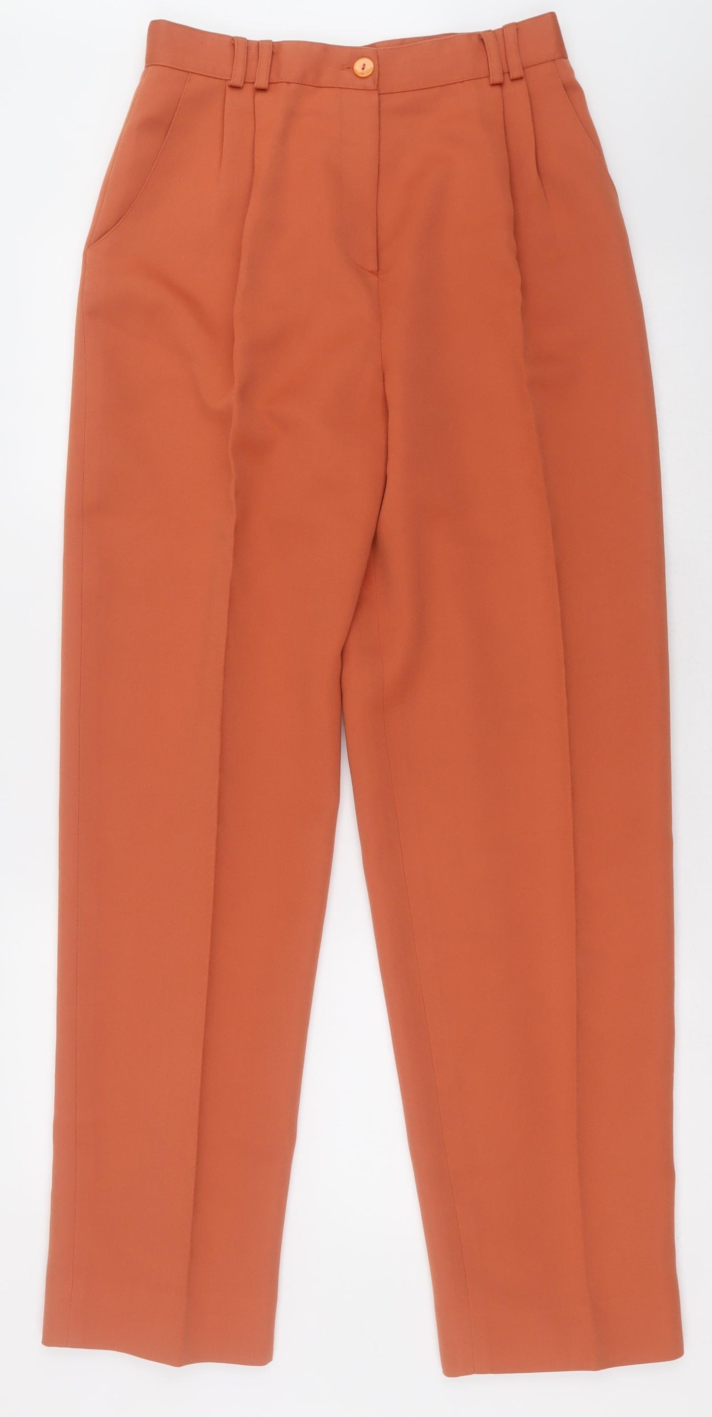 st roma Womens Orange  Polyester Trousers  Size 14 L34 in Regular Button