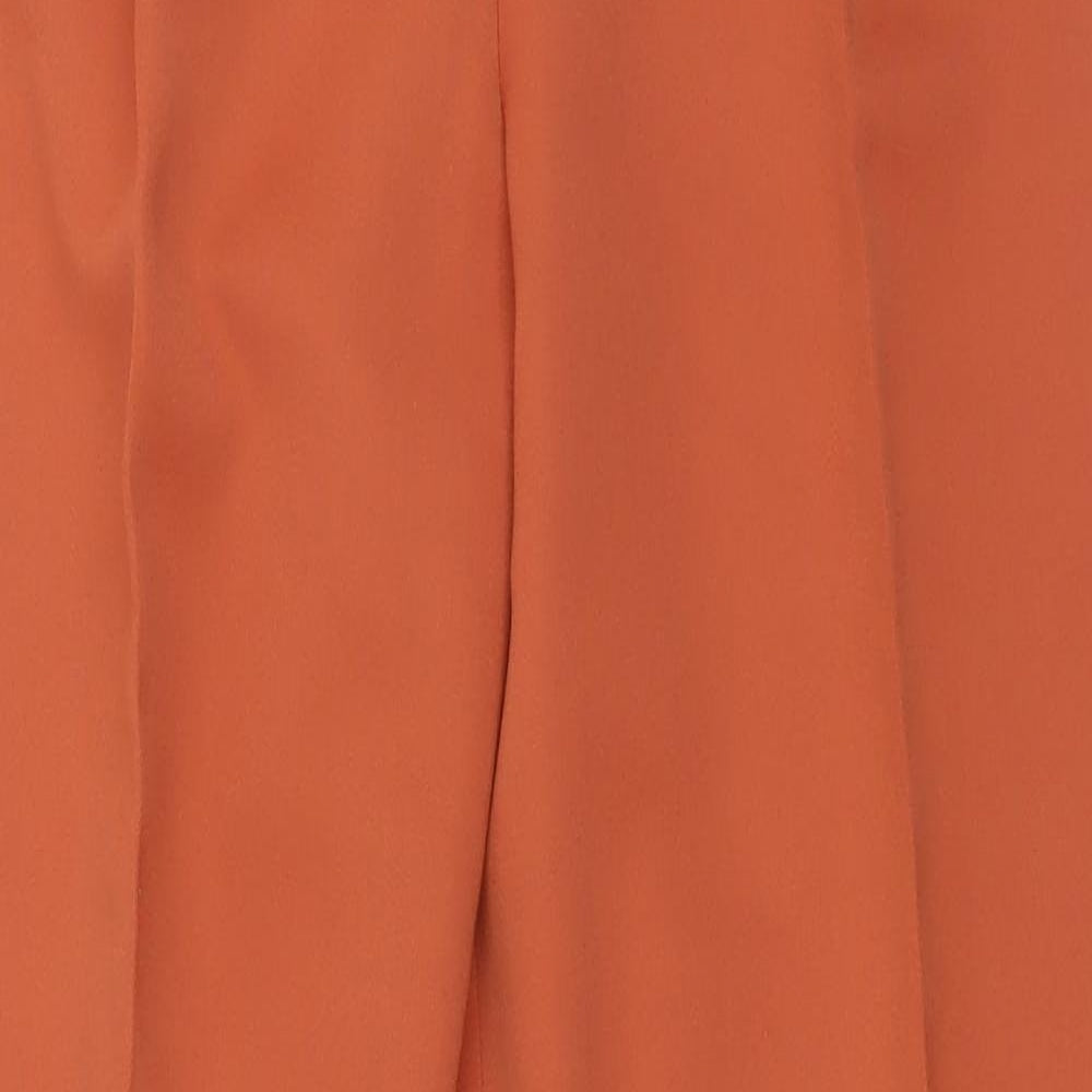 st roma Womens Orange  Polyester Trousers  Size 14 L34 in Regular Button