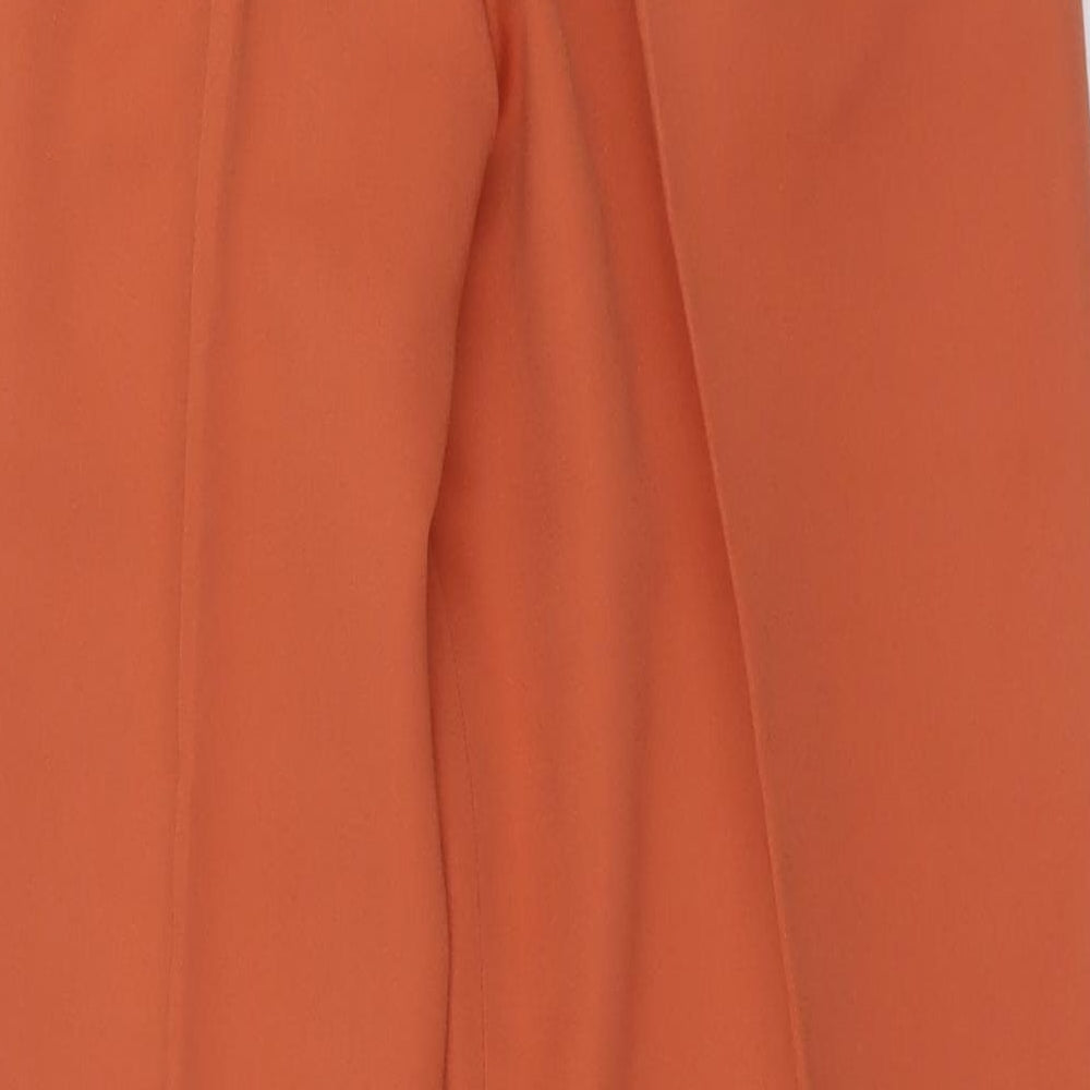 st roma Womens Orange  Polyester Trousers  Size 14 L34 in Regular Button