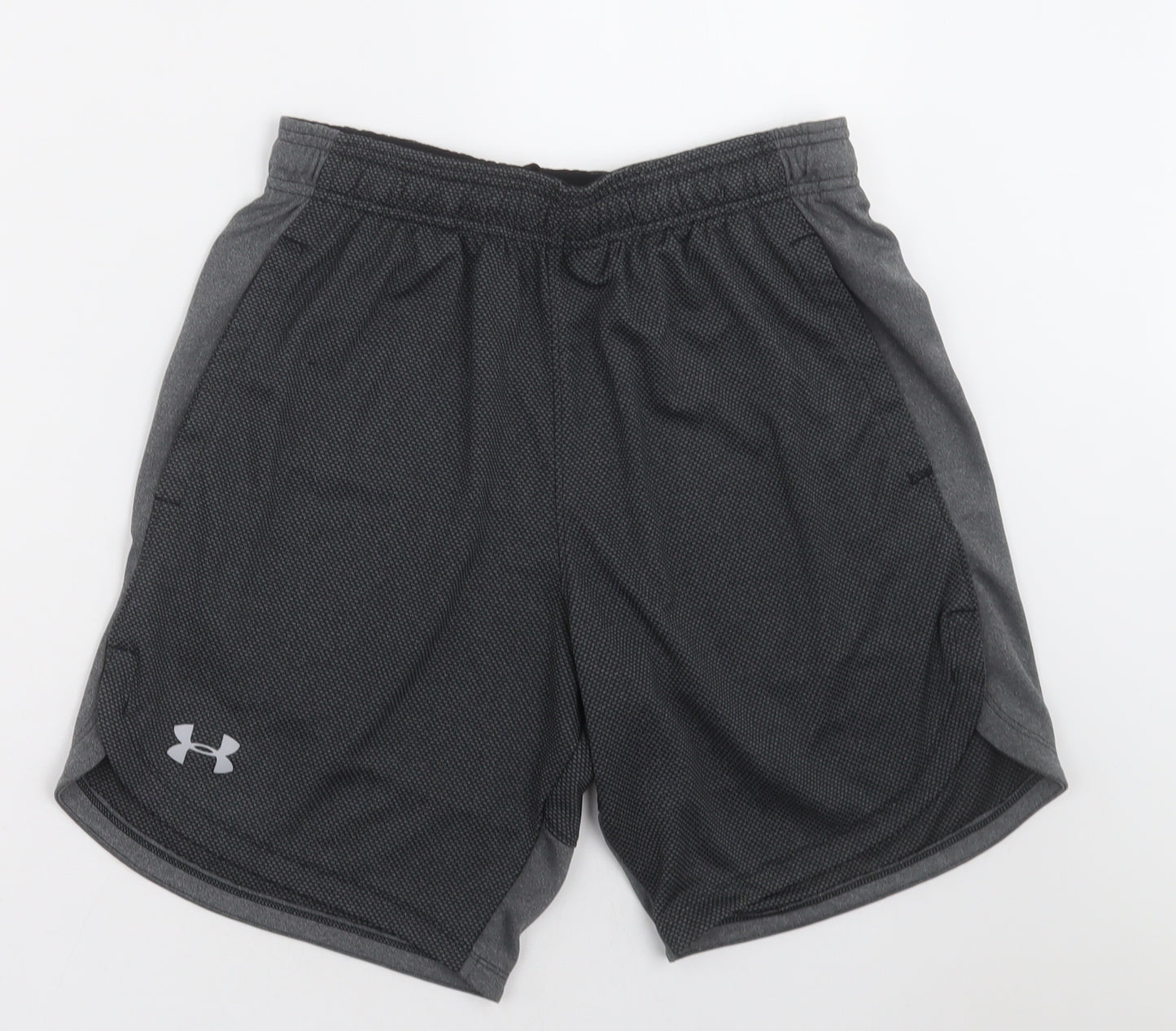 Under armour Mens Grey  Polyester Sweat Shorts Size M L8 in Regular Tie