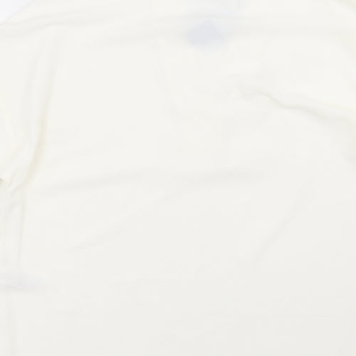 Primark Womens White  Polyester Basic Blouse Size 12 V-Neck
