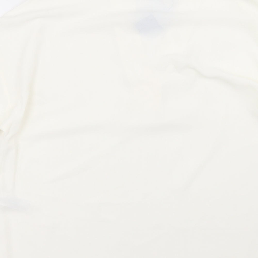 Primark Womens White  Polyester Basic Blouse Size 12 V-Neck