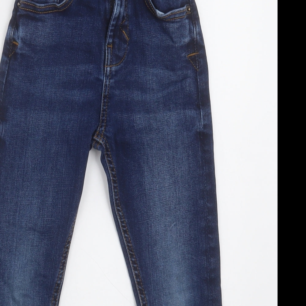 George Boys Blue  Cotton Straight Jeans Size 5-6 Years  Regular Button