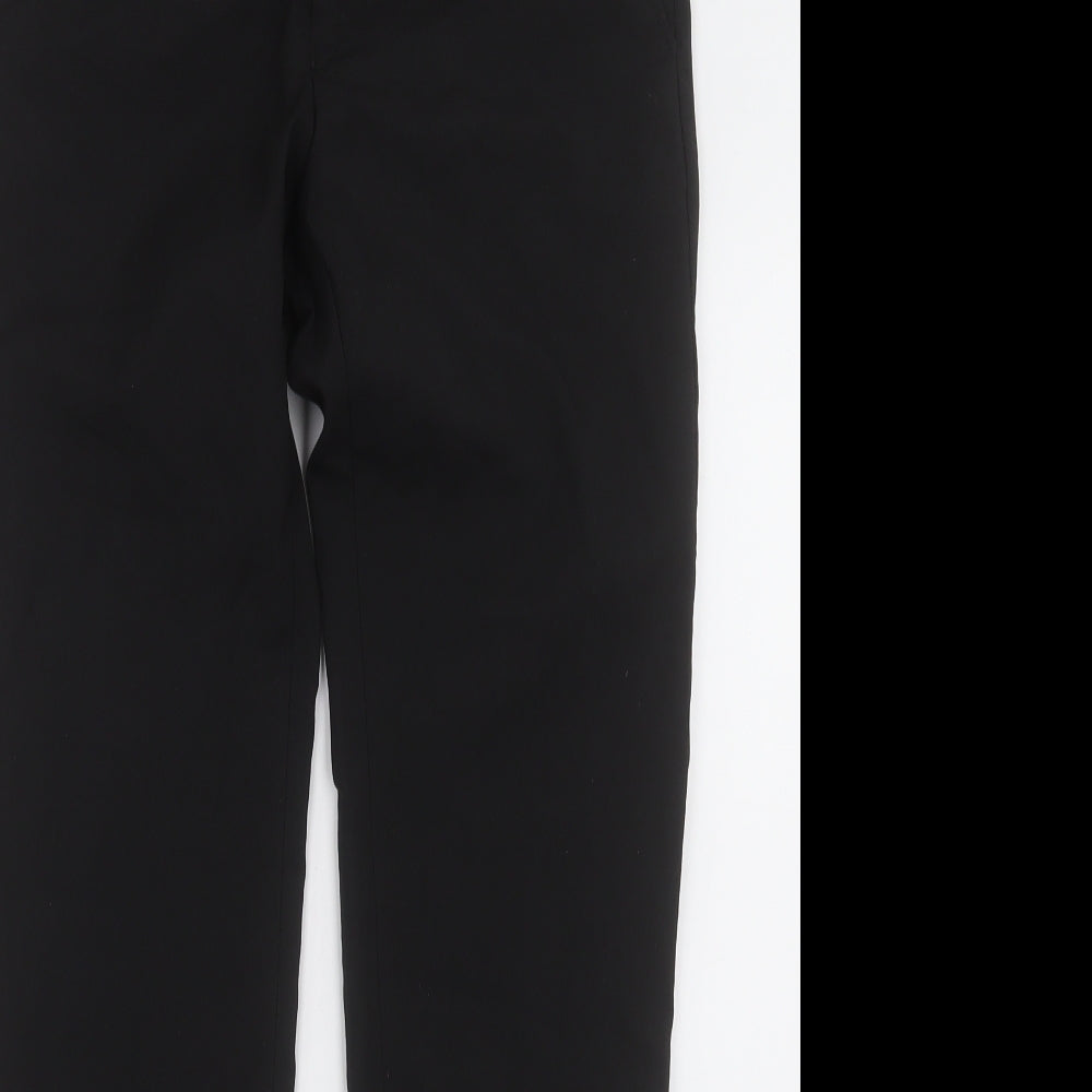 NEXT Mens Black  Polyester Trousers  Size 30 L31 in Regular Button