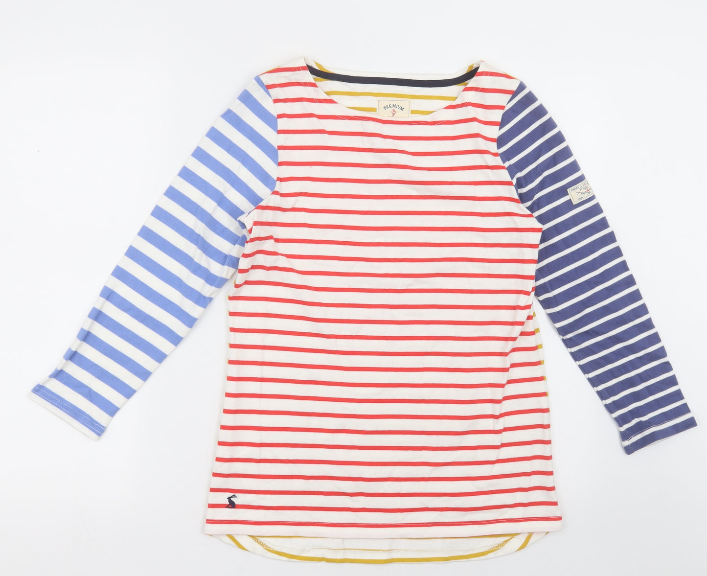 Joules Womens Multicoloured Striped Cotton Pullover Sweatshirt Size 8  Pullover