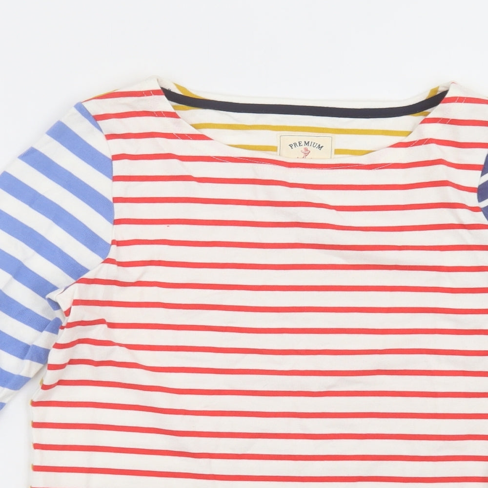 Joules Womens Multicoloured Striped Cotton Pullover Sweatshirt Size 8  Pullover