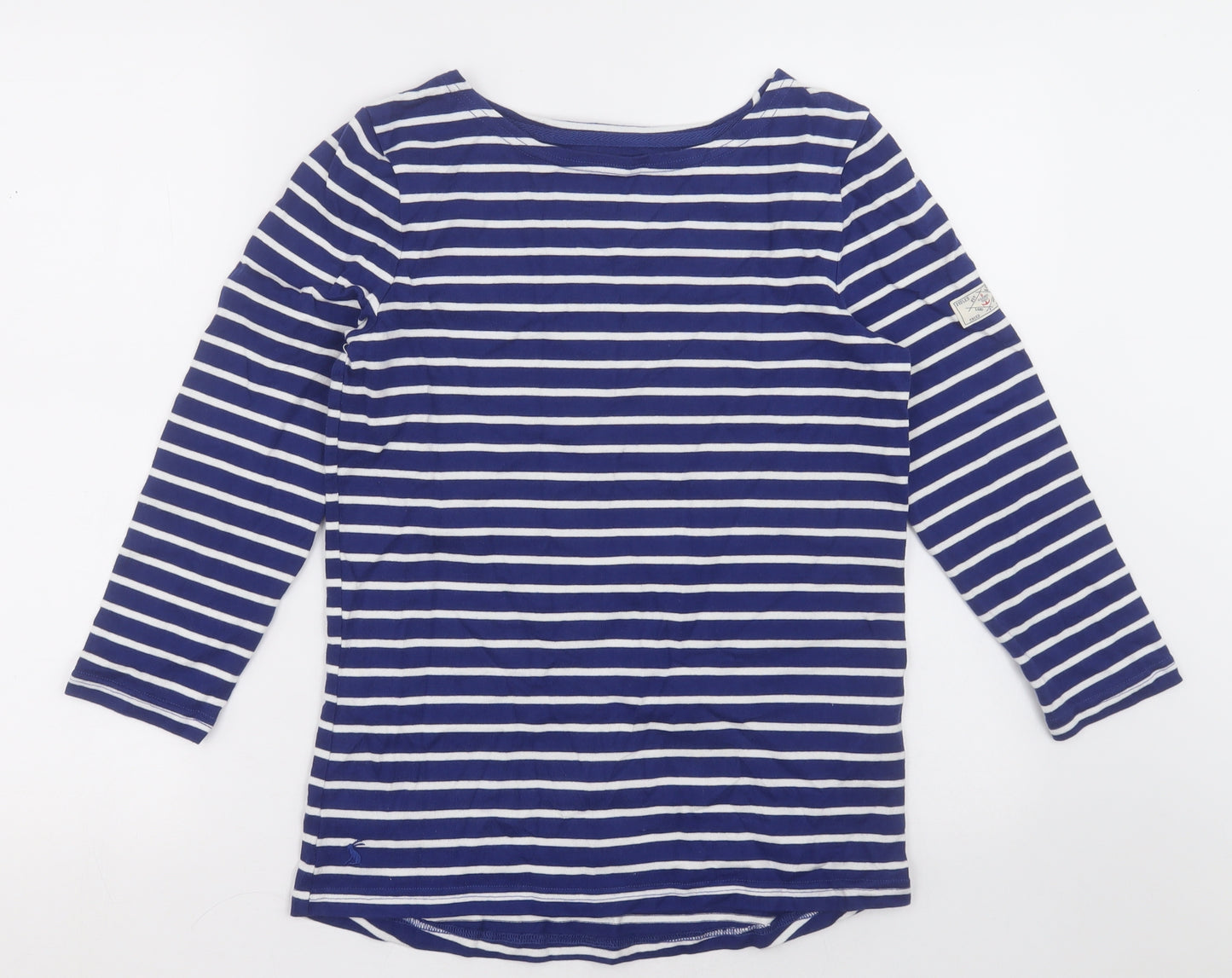 Joules Womens Blue Striped Cotton Pullover Sweatshirt Size 8  Pullover
