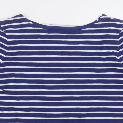 Joules Womens Blue Striped Cotton Pullover Sweatshirt Size 8  Pullover