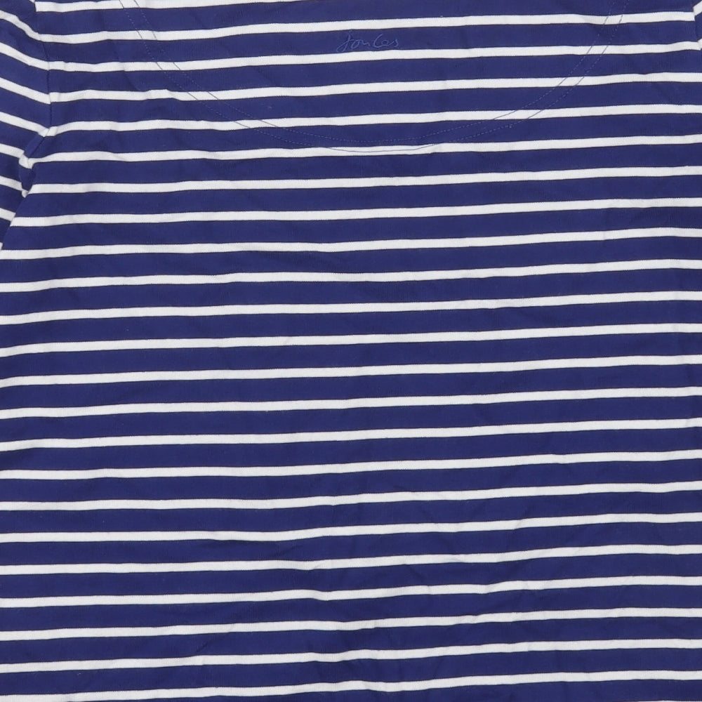 Joules Womens Blue Striped Cotton Pullover Sweatshirt Size 8  Pullover