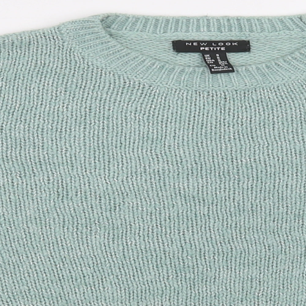 New Look Womens Green Crew Neck  Acrylic Pullover Jumper Size S