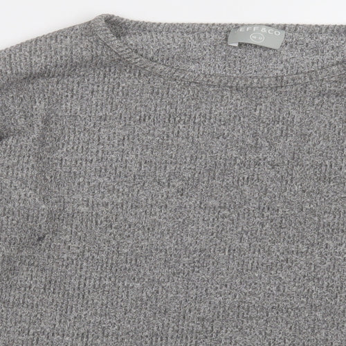 jeff&co Womens Grey  Polyester Pullover Sweatshirt Size 12  Pullover