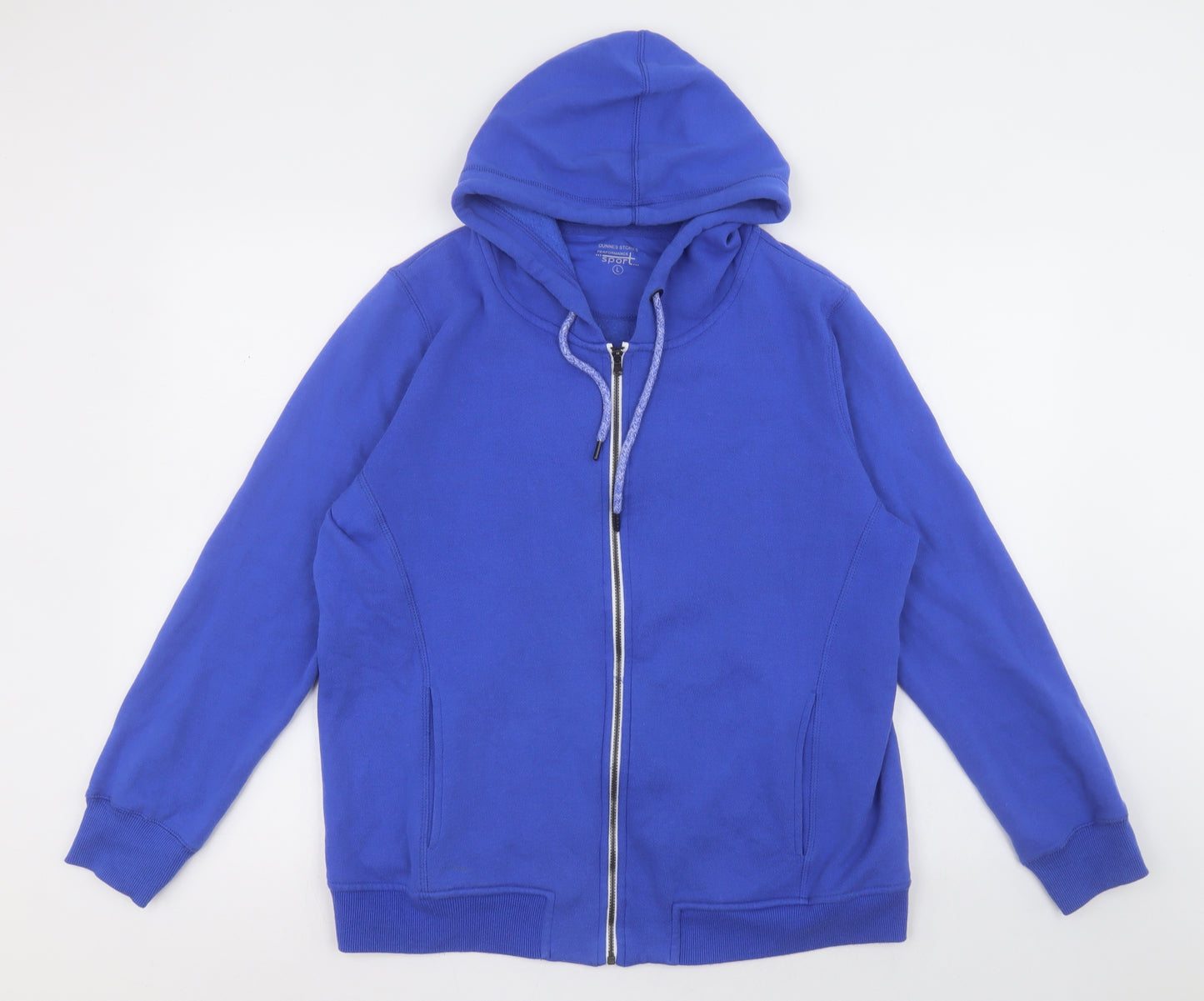 Dunnes Stores Mens Blue  Polyester Full Zip Hoodie Size L