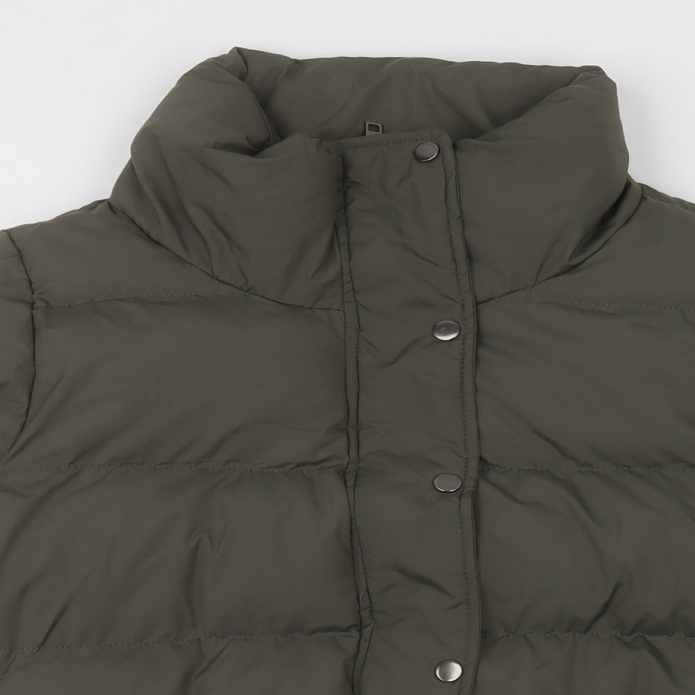 Brave Soul Womens Green   Puffer Jacket Jacket Size 12  Zip