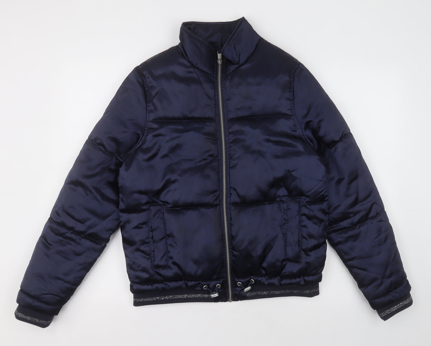 Marks and Spencer Girls Blue   Puffer Jacket Jacket Size 13-14 Years  Zip