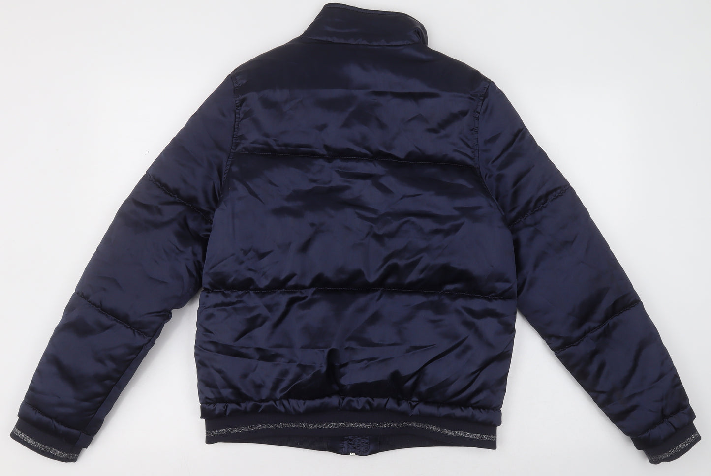 Marks and Spencer Girls Blue   Puffer Jacket Jacket Size 13-14 Years  Zip