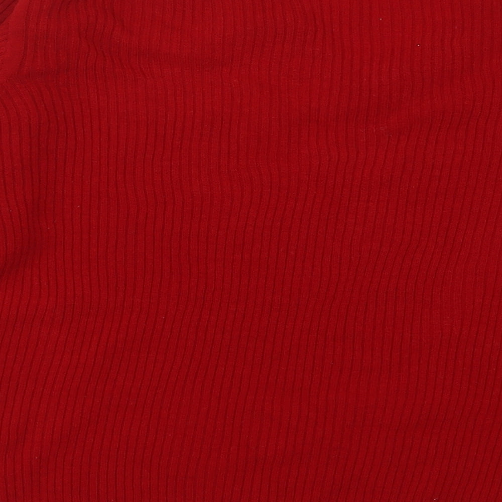Preworn Womens Red  Acrylic Pullover Sweatshirt Size 20  Pullover
