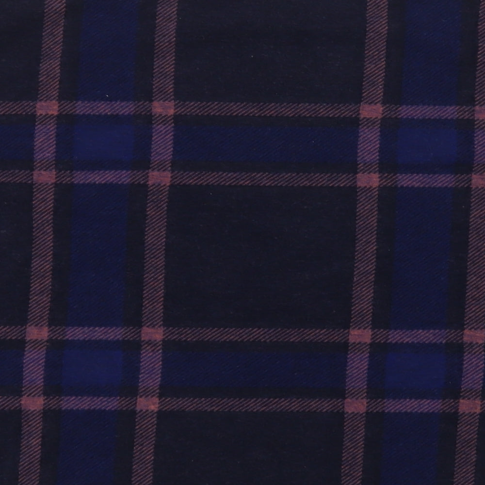 Marks and Spencer Womens Blue Check Polyester Pullover Sweatshirt Size 20  Pullover