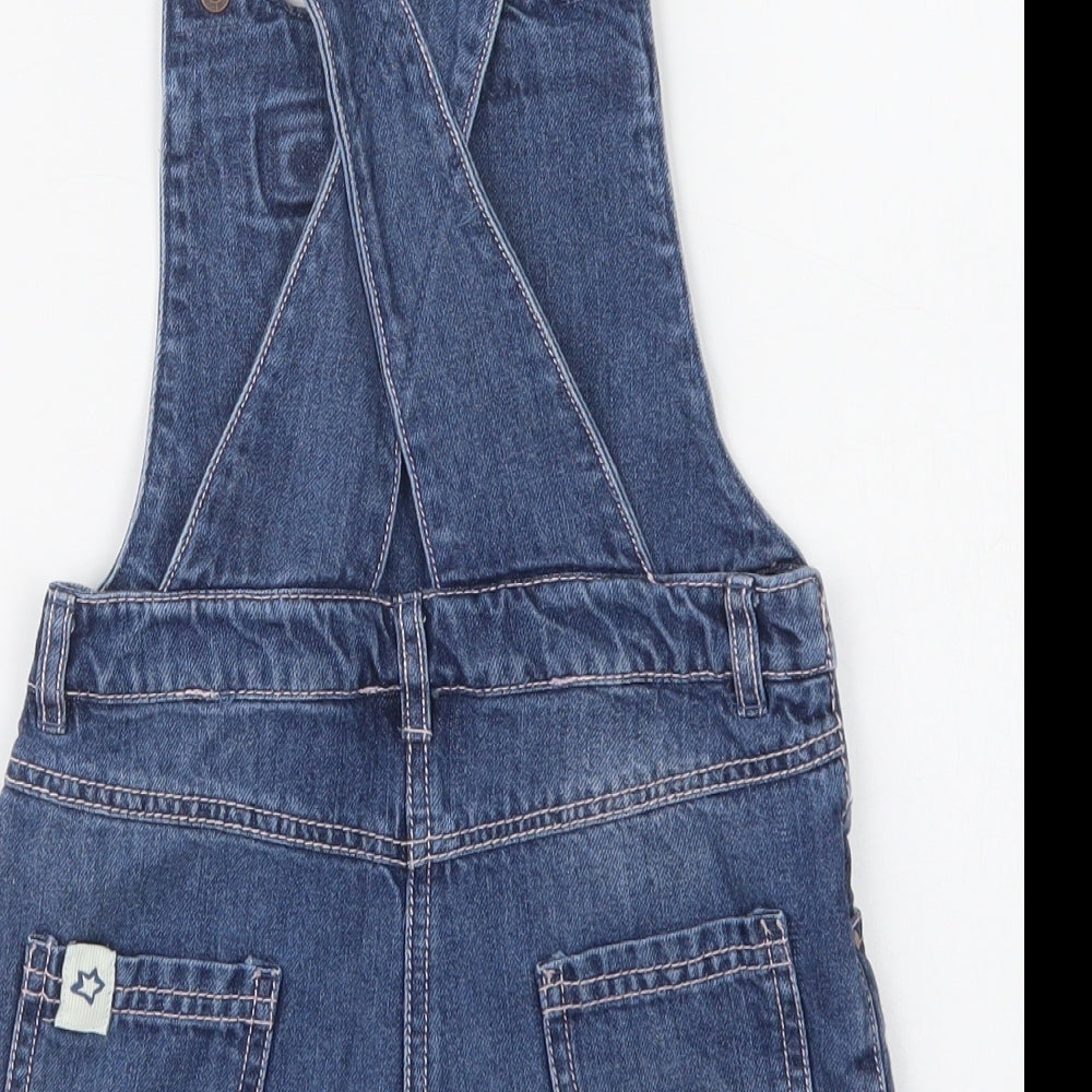 NEXT Girls Blue  Cotton Playsuit One-Piece Size 4-5 Years  Button
