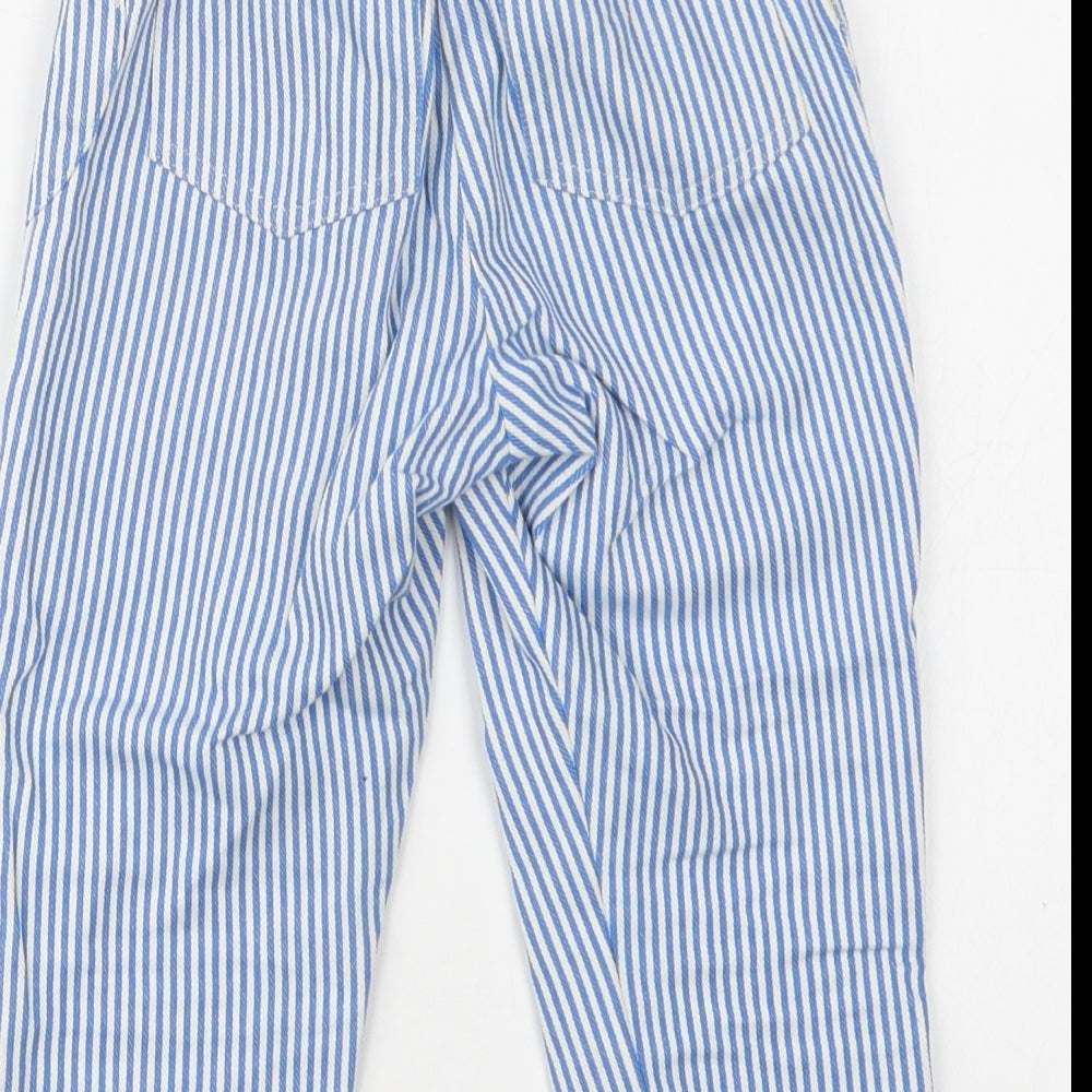 Mini Boden Girls Blue Striped Cotton Jogger Trousers Size 4 Years  Regular