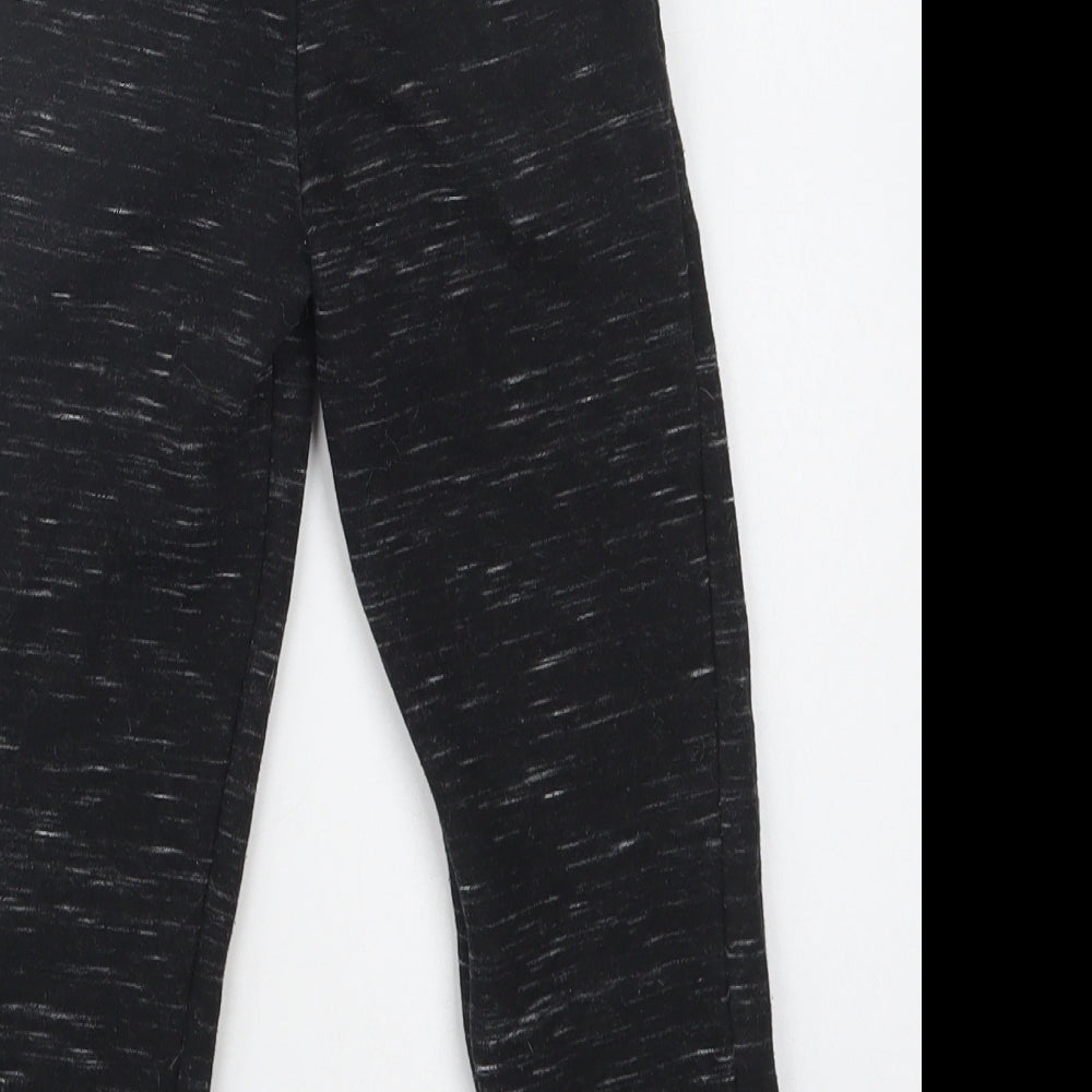 Primark Boys Black  Cotton Jogger Trousers Size 4-5 Years  Regular Drawstring