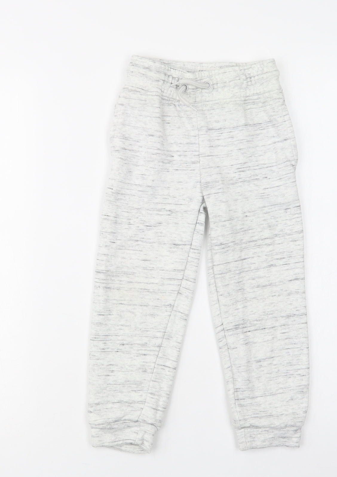 Primark Boys Grey  Cotton Jogger Trousers Size 4-5 Years  Regular Drawstring
