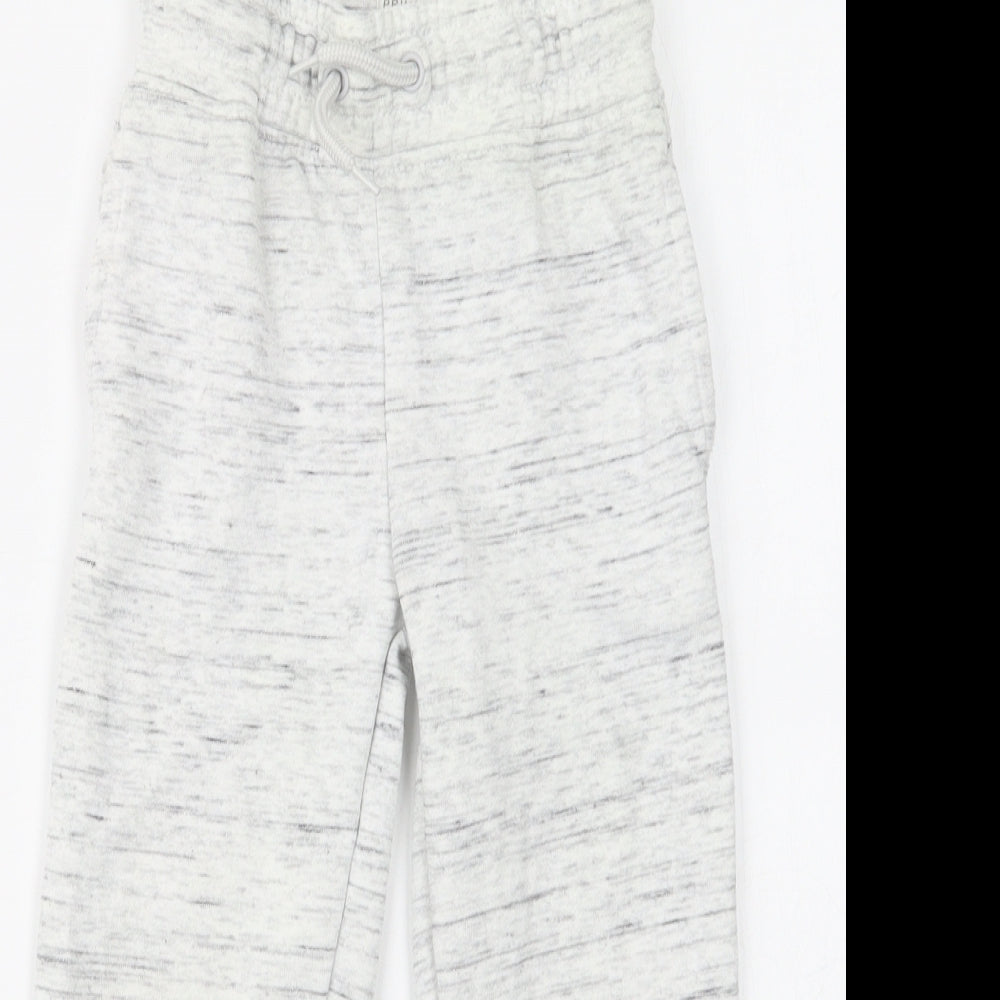 Primark Boys Grey  Cotton Jogger Trousers Size 4-5 Years  Regular Drawstring