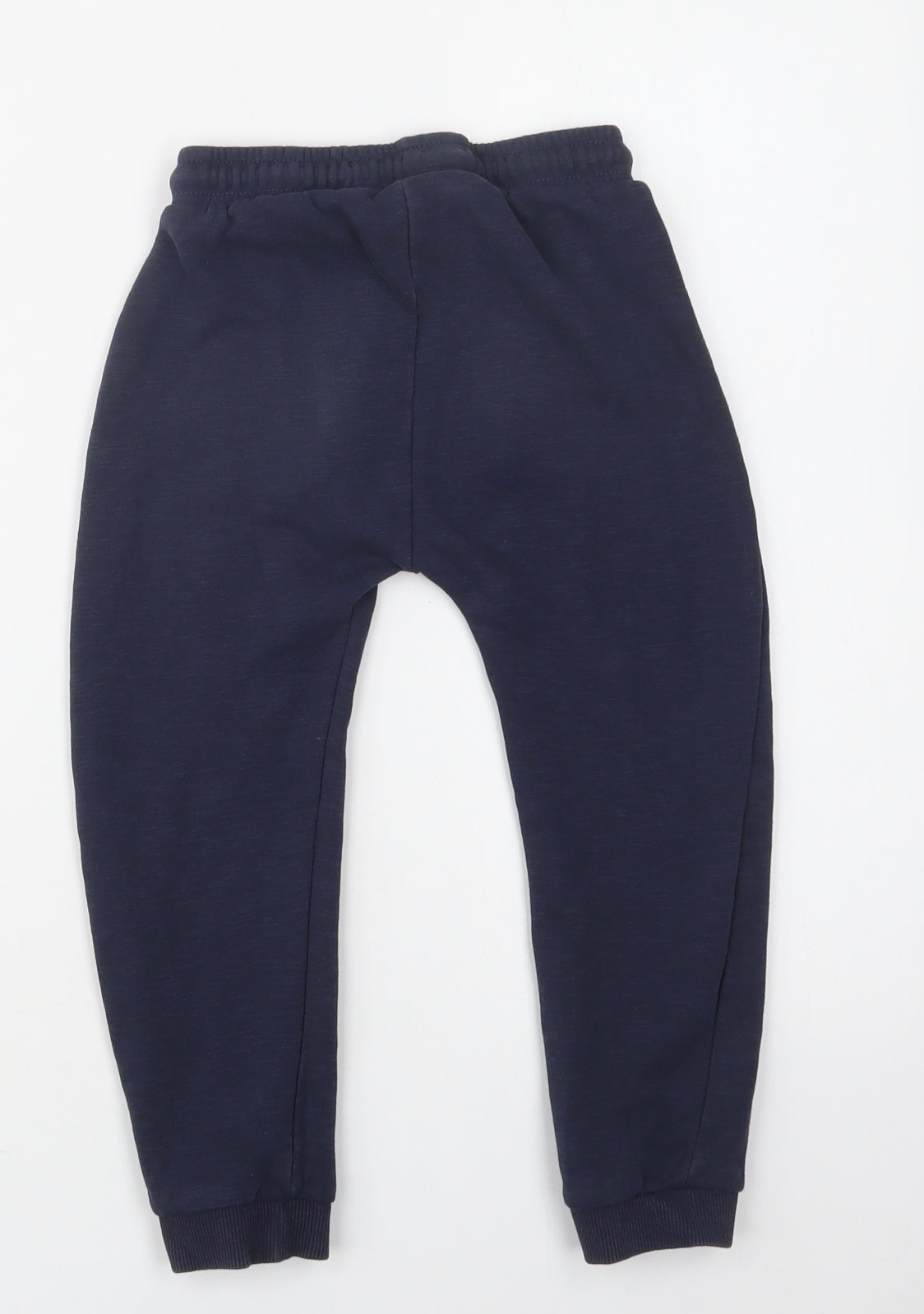 George Boys Blue  Cotton Jogger Trousers Size 4-5 Years  Regular Drawstring