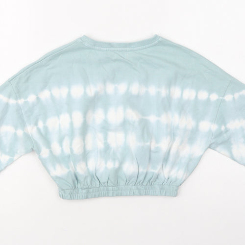 NEXT Girls Green Batik Cotton Pullover Sweatshirt Size 5 Years