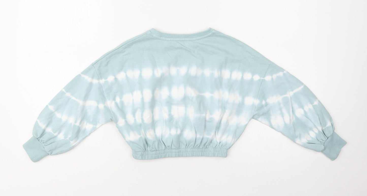 NEXT Girls Green Batik Cotton Pullover Sweatshirt Size 5 Years