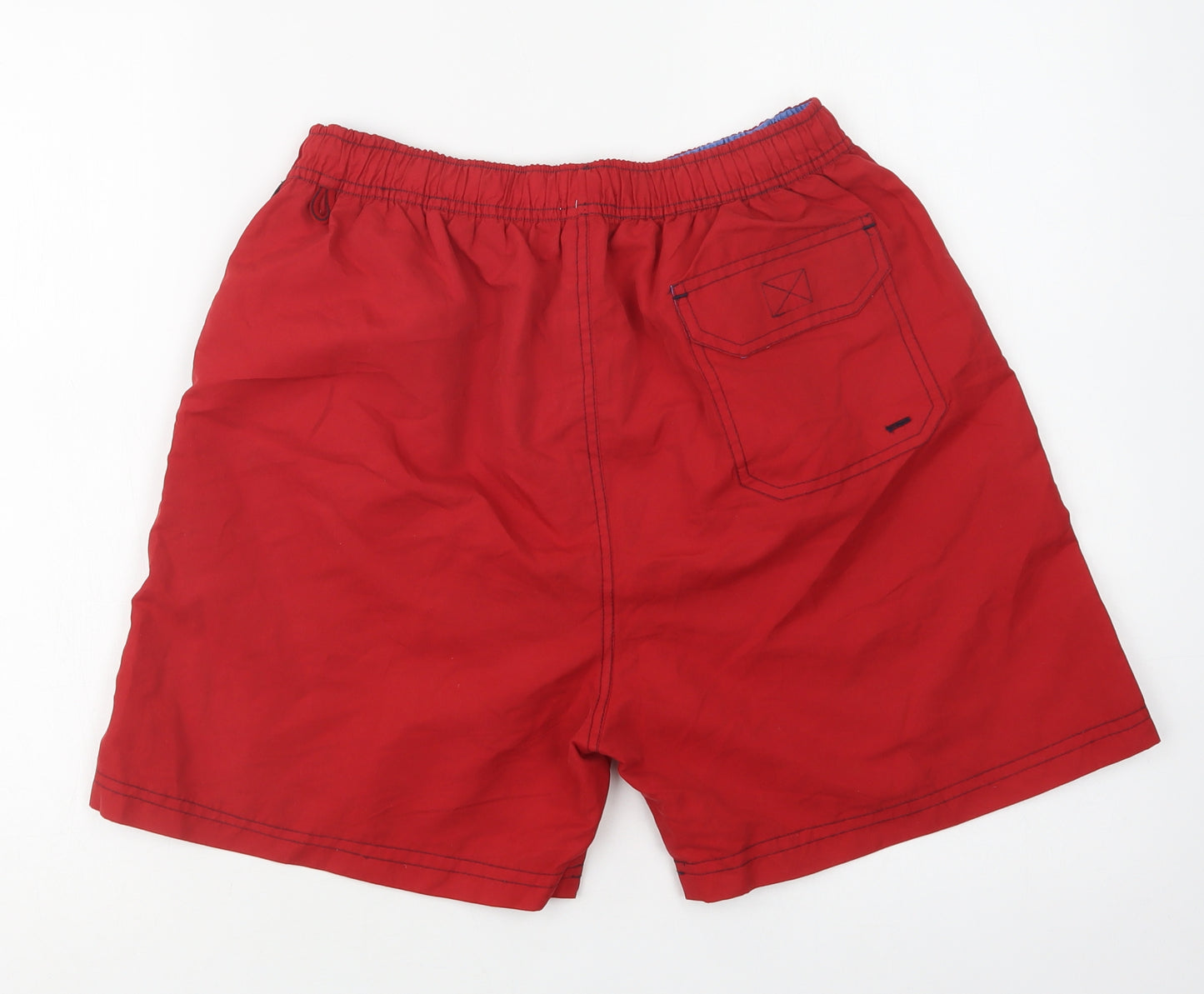 Dunnes Stores Mens Red  Polyester Bermuda Shorts Size M L6 in Regular