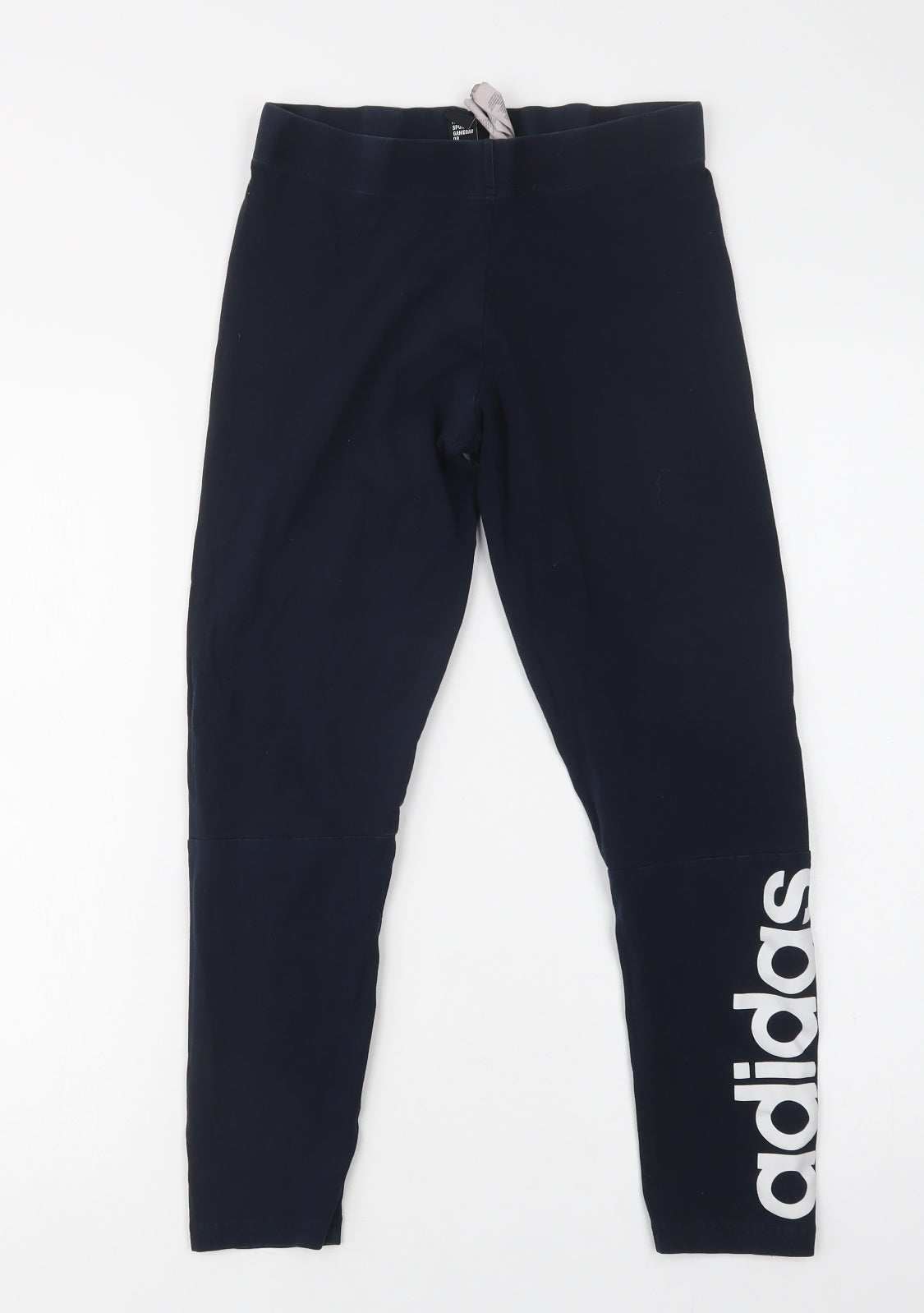 adidas Womens Blue  Cotton Compression Leggings Size 14 L26 in Regular