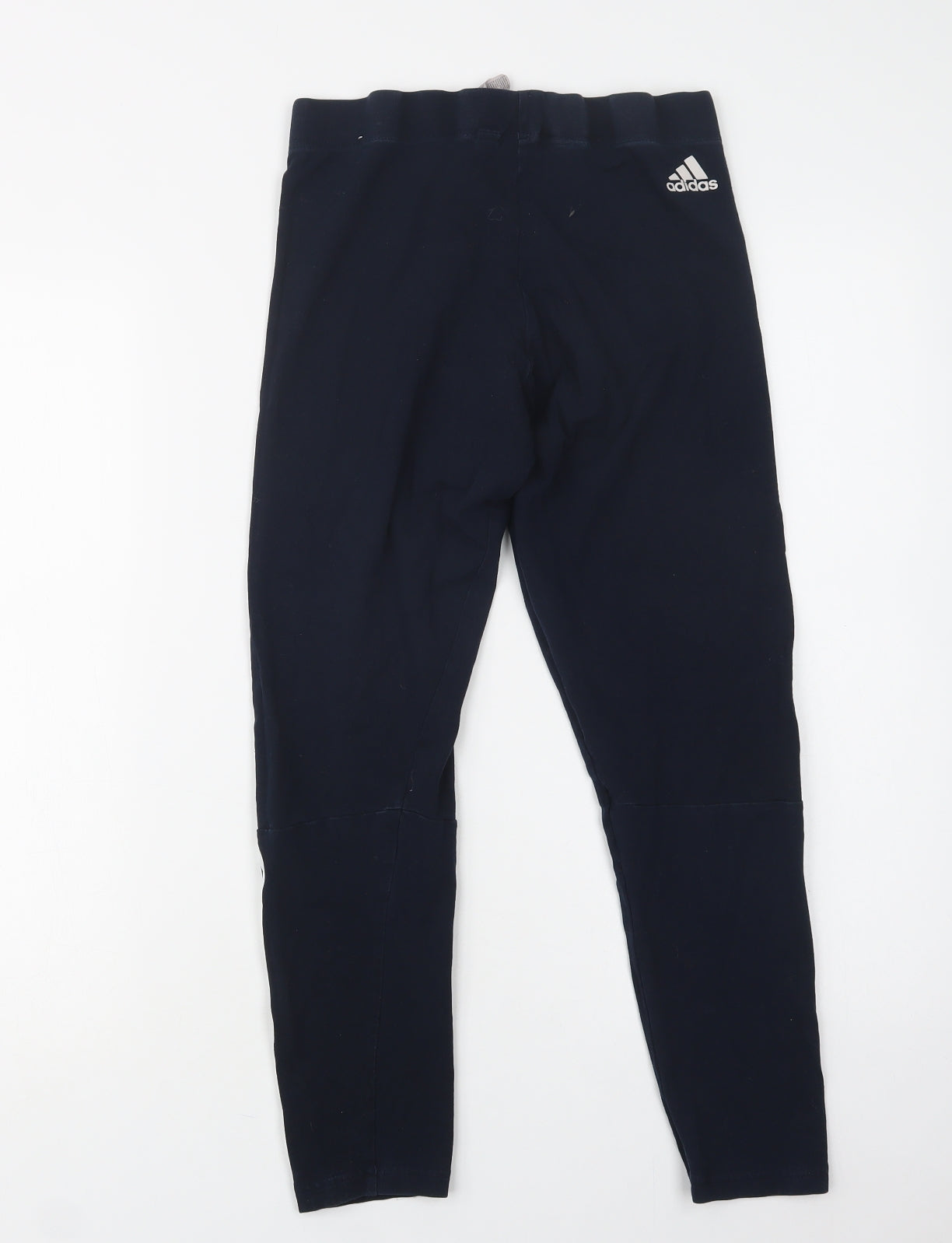 adidas Womens Blue  Cotton Compression Leggings Size 14 L26 in Regular