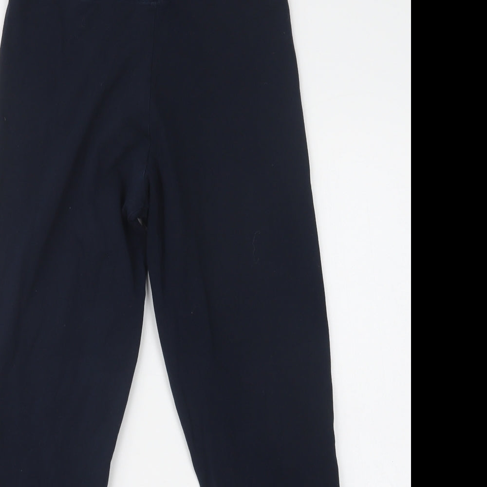 adidas Womens Blue  Cotton Compression Leggings Size 14 L26 in Regular