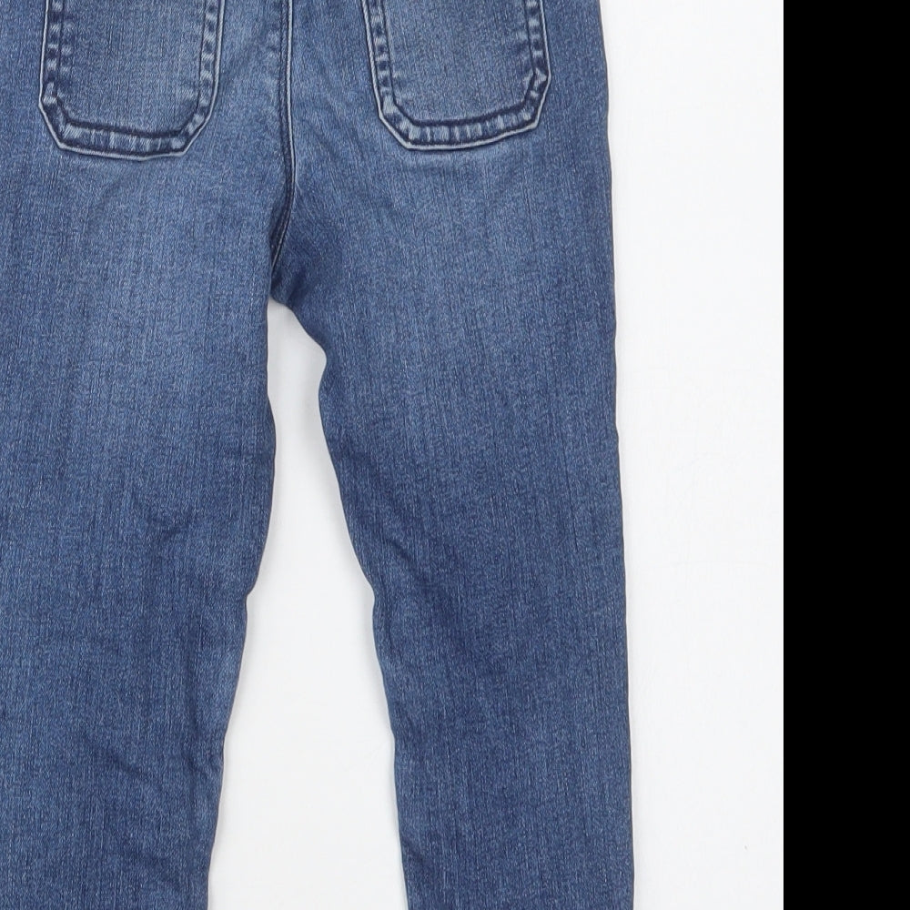 George Boys Blue  Cotton Skinny Jeans Size 3-4 Years  Regular Drawstring